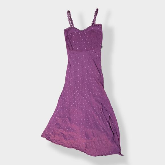 Revolve Rebecca Taylor Swiss Dot Chiffon Maxi Dress Pink Size 0 Party Sundress - Picture 8 of 8